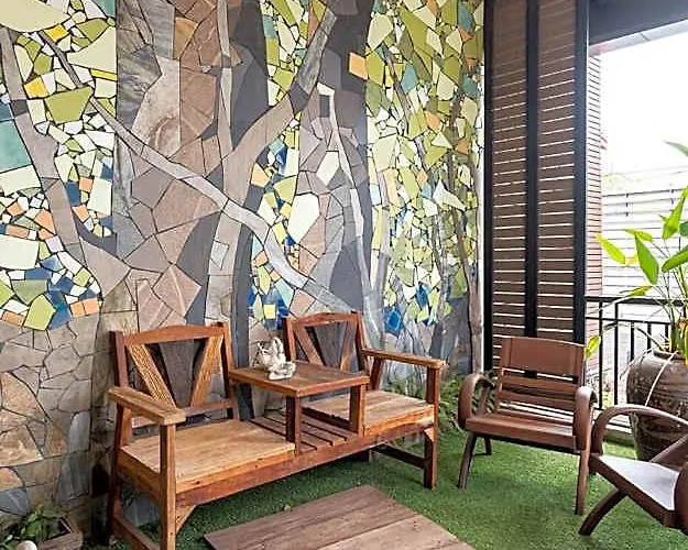 酒店 Miq Rama9 _villa 3br In City/jodd Fair/mrt/65”tv